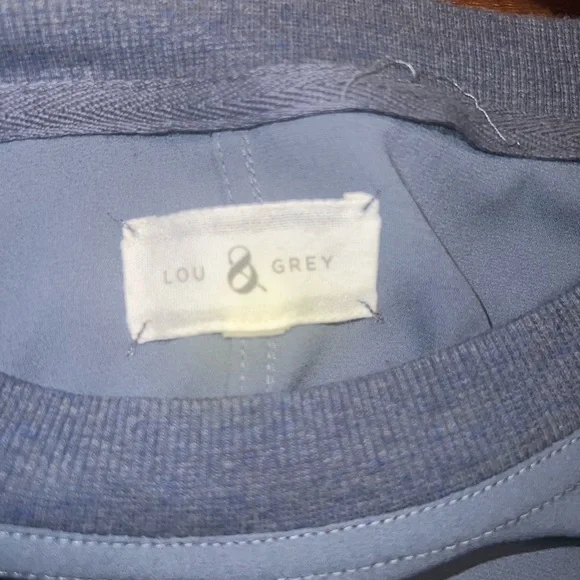 NWOT Loft Lou & Grey Women's Blue Gray Long Sleeve Top M - Picture 4 of 6